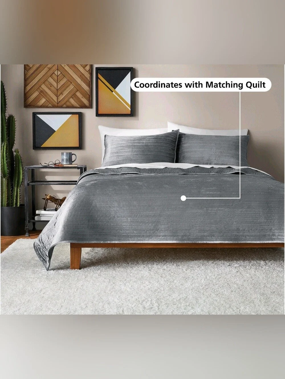 Mainstays Soft Velvet Pillow Sham Standard